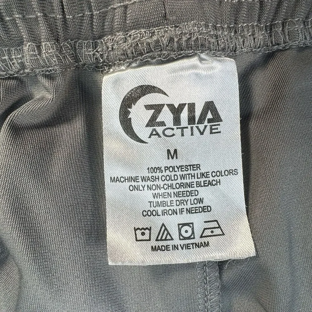 Zyia Active Gray Jogger Cargo Pants Drawstring Mens Size Medium
